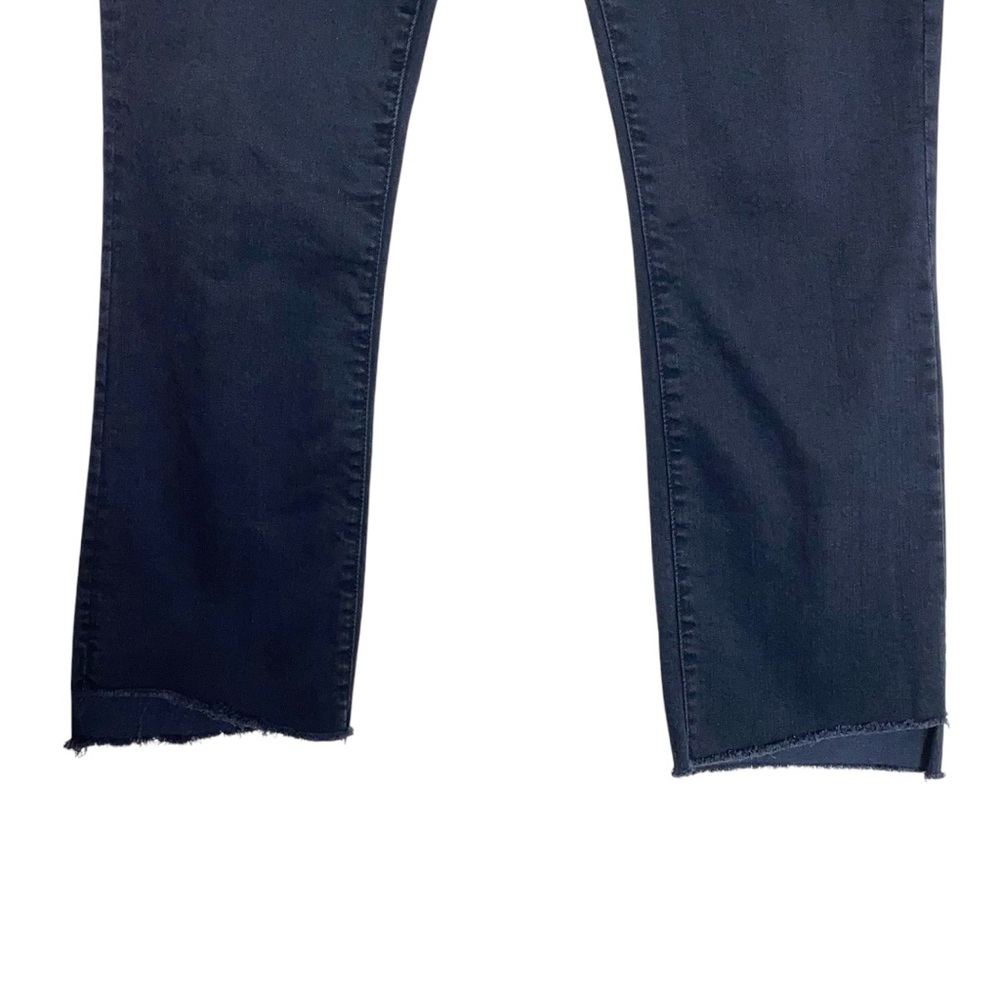 Mother Insider Crop Step Fray High Rise Asymmetrical Raw Hem Jeans in Not Guilty - Picture 7 of 10